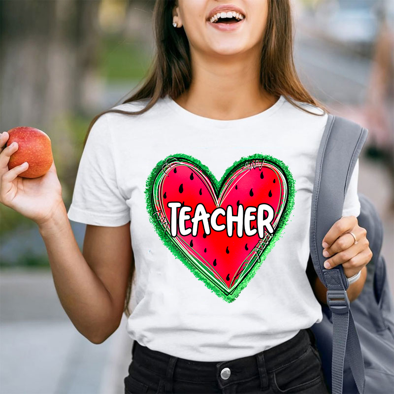 Teacher Heart Watermelon T-Shirt
