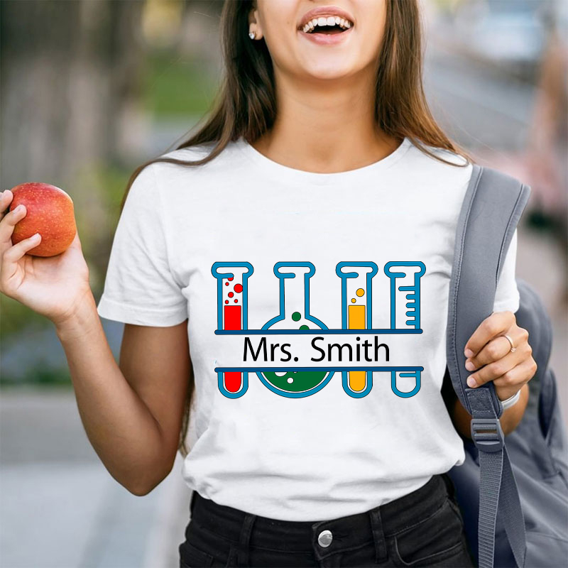 Personalized Name Chemical Teacher T-Shirt