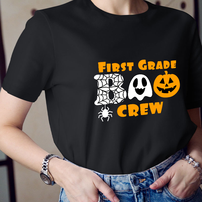 Personalized Grade Happy Halloween Teacher T-Shirt