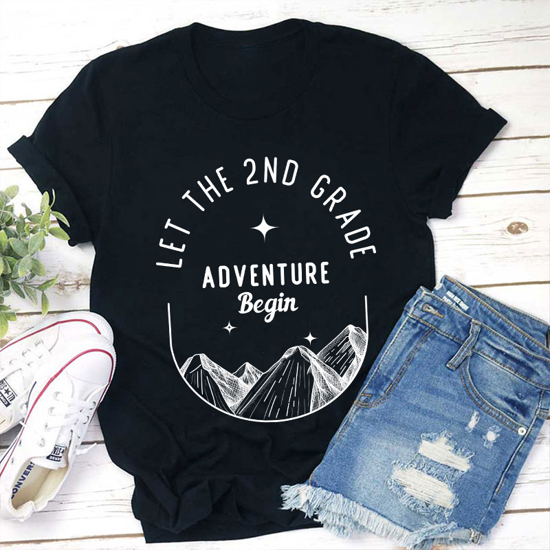 LatestPersonalized Grade Let The Adventure Begin Teacher T-Shirt for Sale-Teachersgram