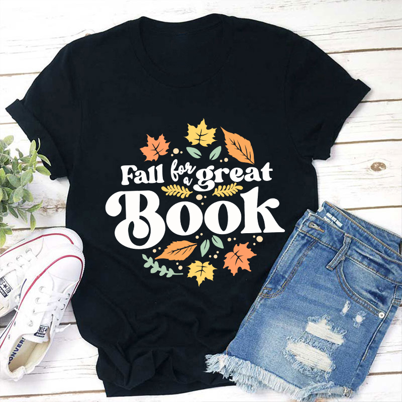 LatestFall For A Great Book Teacher T-Shirt for Sale-Teachersgram