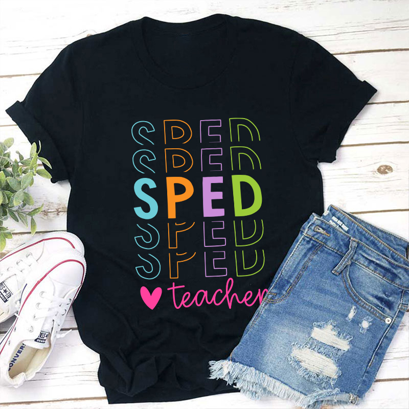 LatestPersonalized Colorful Teacher T-Shirt for Sale-Teachersgram