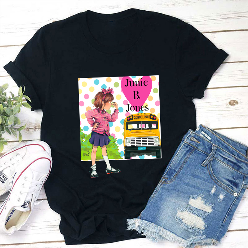 Colored Dot Junie B Jones Teacher T-Shirt