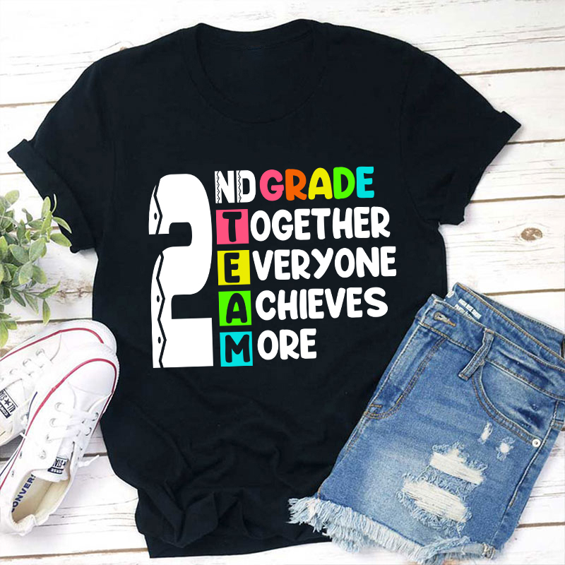 LatestPersonalized Grade Together Everyone Achieves More Teacher T-Shirt for Sale-Teachersgram