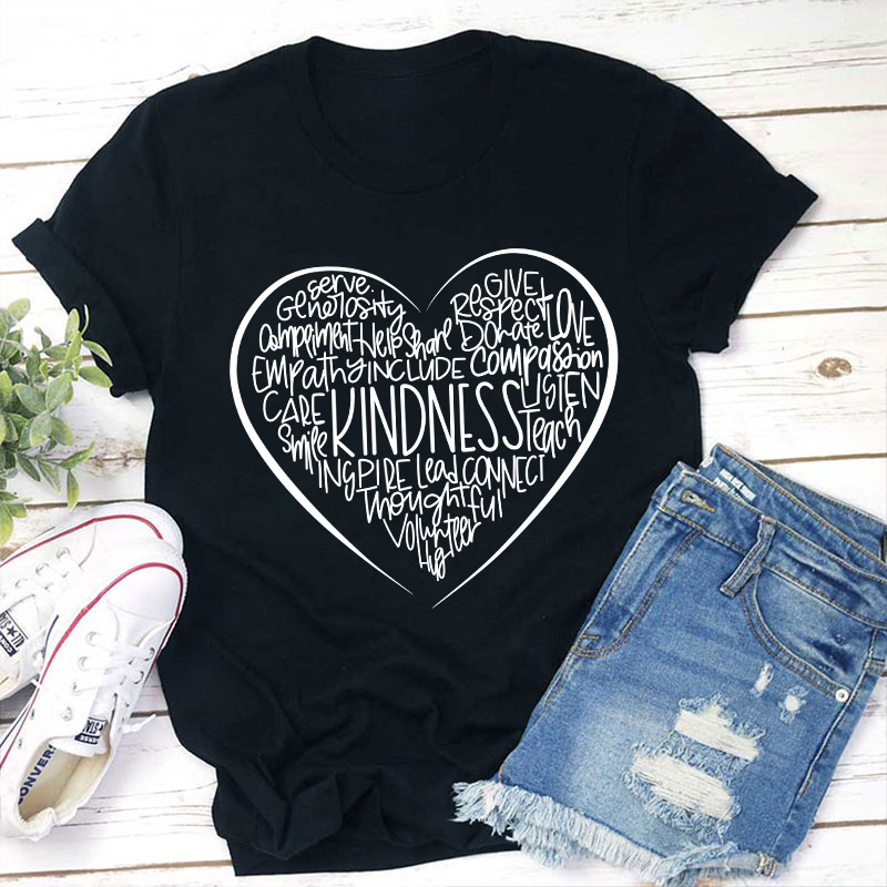 Kindness Teach Smile Teacher T-Shirt