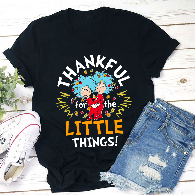 Thankful For The Little Things Teacher T-Shirt
