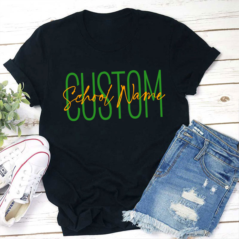 Personalized School Spirit Teacher T-Shirt