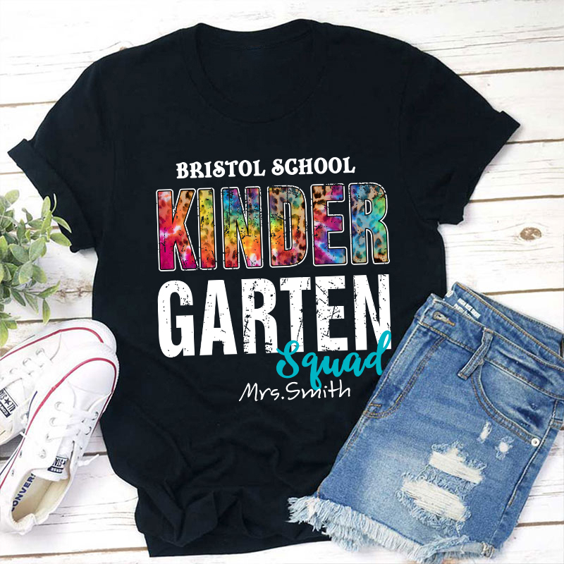 Personalized Grade And Name Squad Teacher T-Shirt