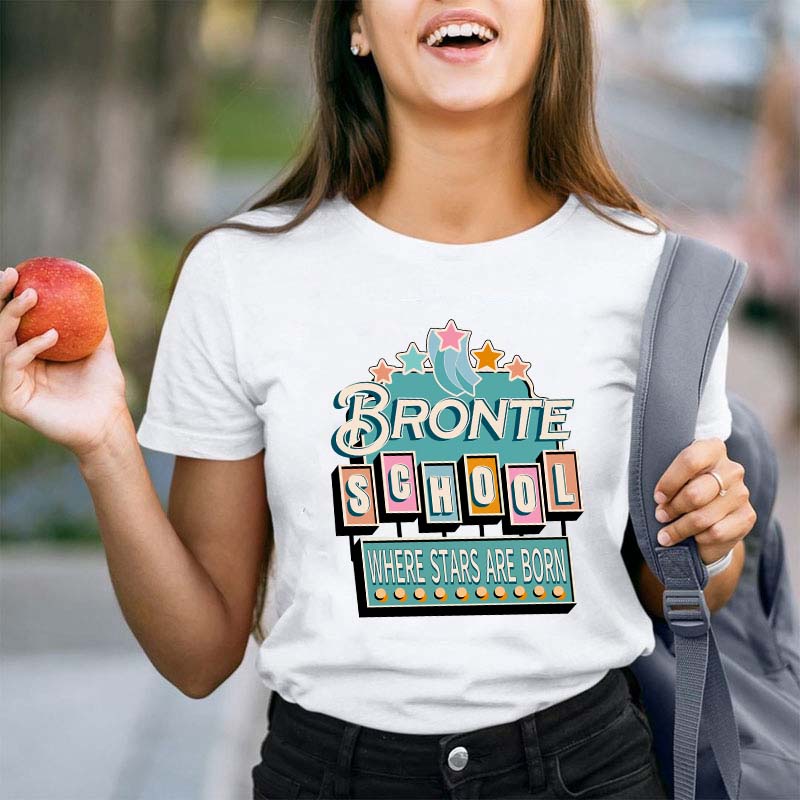 Personalized School Name Where Stars Are Born Teacher T-Shirt