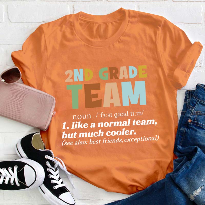 Personalized Grade Team Definition Teacher T-Shirt