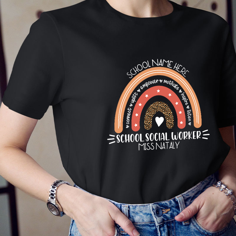 Personalized Connect Empower Motivate Teacher T-Shirt