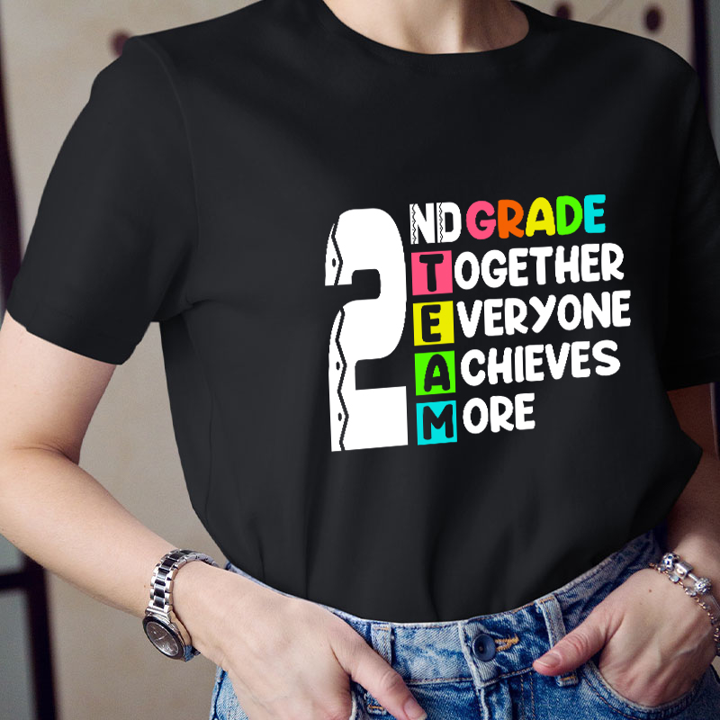 Personalized Grade Together Everyone Achieves More Teacher T-Shirt