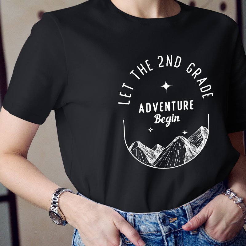 Personalized Grade Let The Adventure Begin Teacher T-Shirt