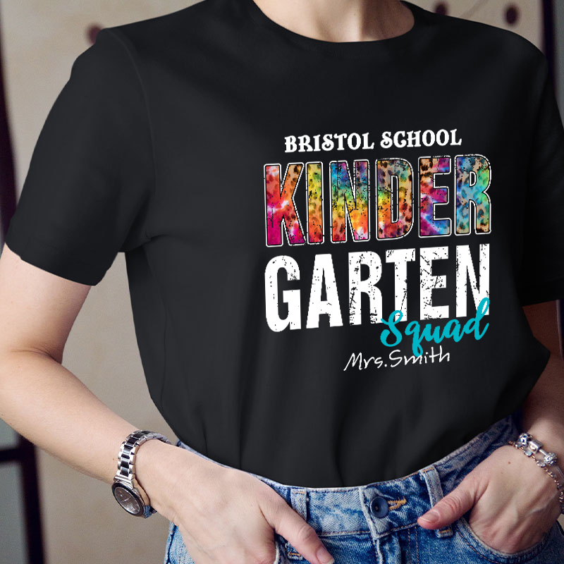 Personalized Grade And Name Squad Teacher T-Shirt
