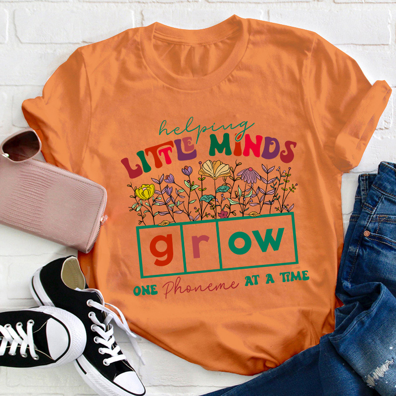 Helping Little Minds Grow Teacher T-Shirt