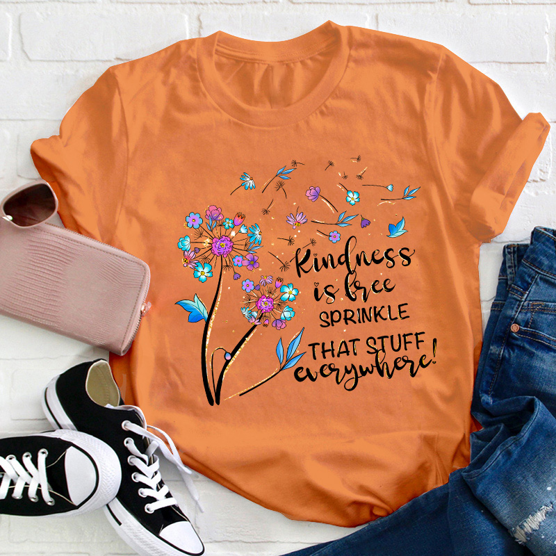 Kindness Is Free Sprinkle That Stuff Everywhere Teacher T-Shirt