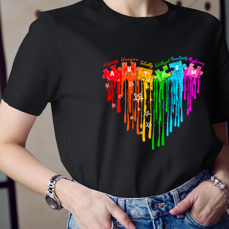 Autism Heart Teacher T-Shirt
