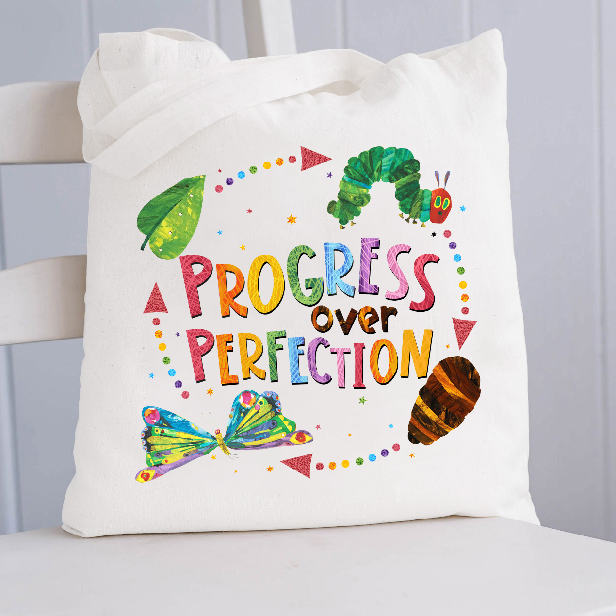 Progress Over Perfection Tote Bag