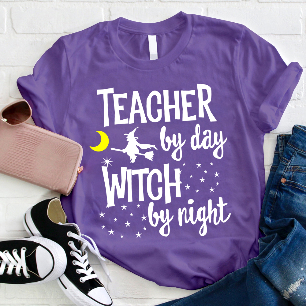 Teacher By Day Witch By Night The Shining Stars T-Shirt