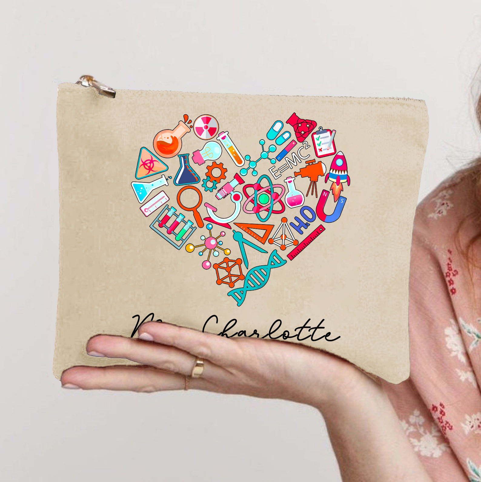 Personalized Love Science Makeup Bag