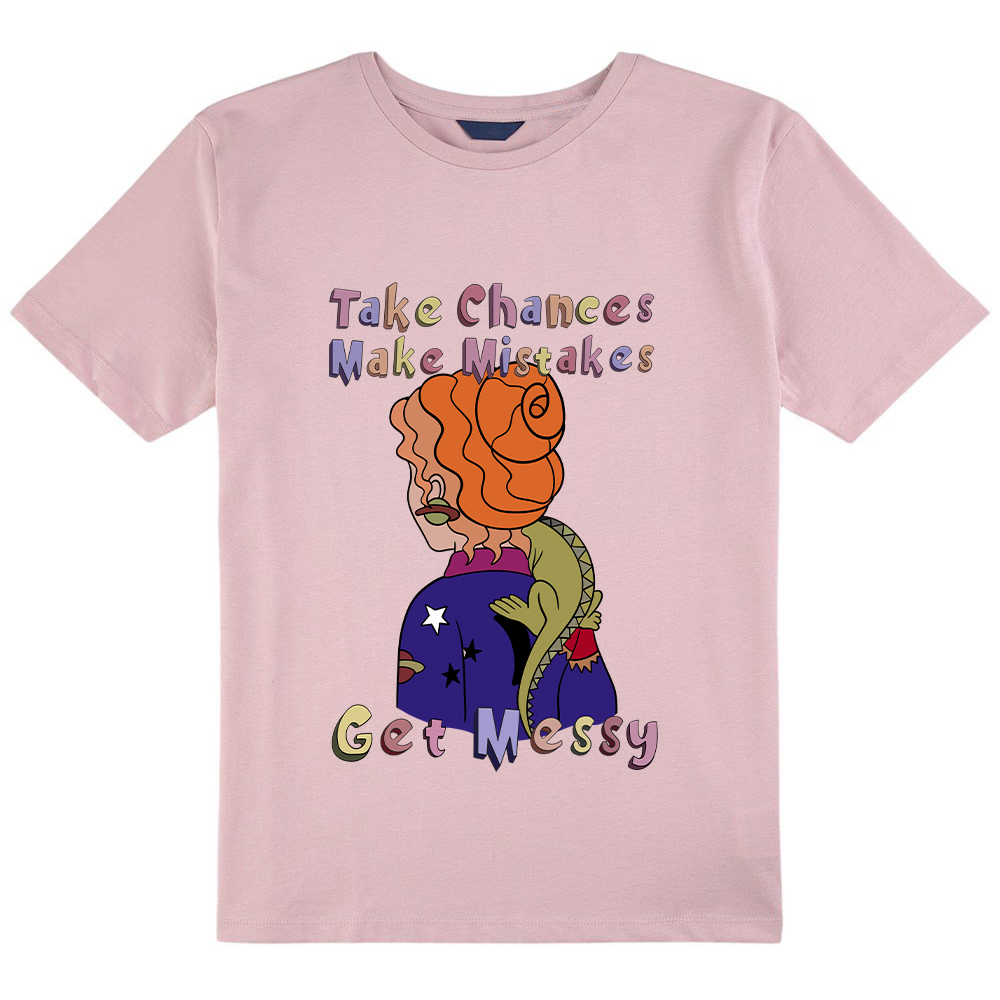 Teacher Take Chance Make Mistakes Get Messy Kids T-Shirt