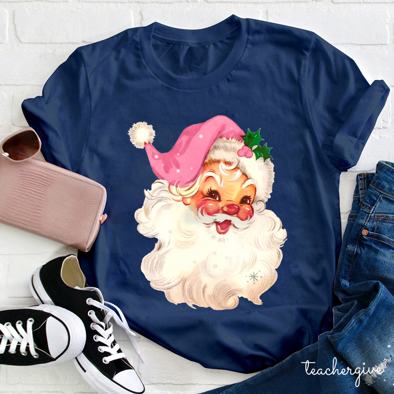Pinky Santa Pinky Vibes Teacher T-Shirt