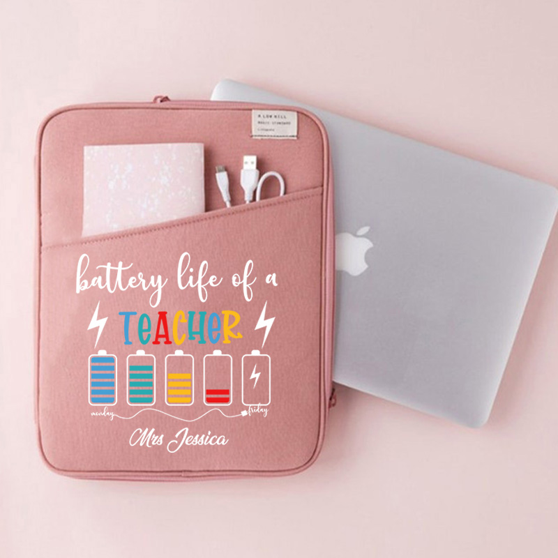 Personalized Battery Life Of A Teacher 13" MacBook Case