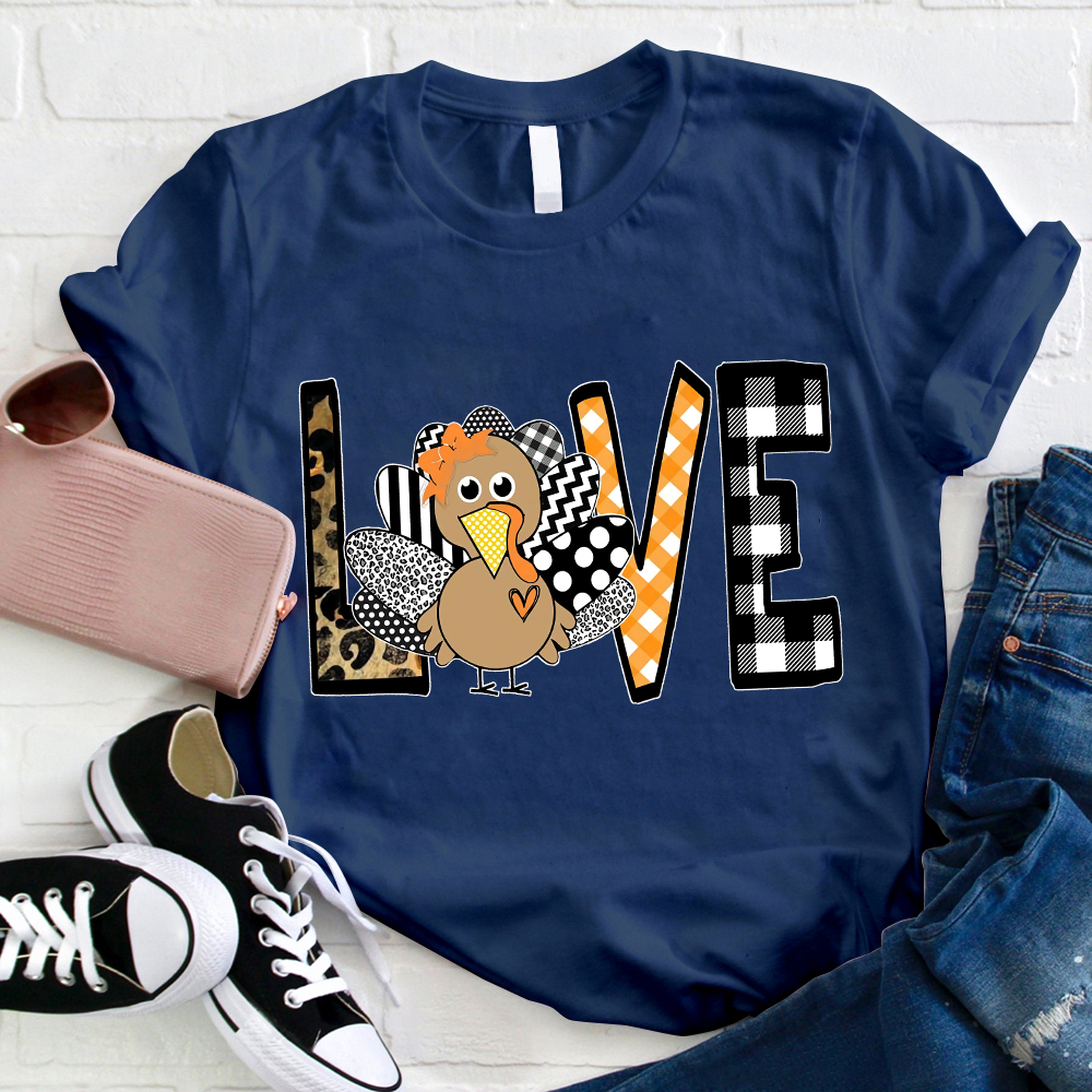 Show Your Love Turkey Teacher T-Shirt