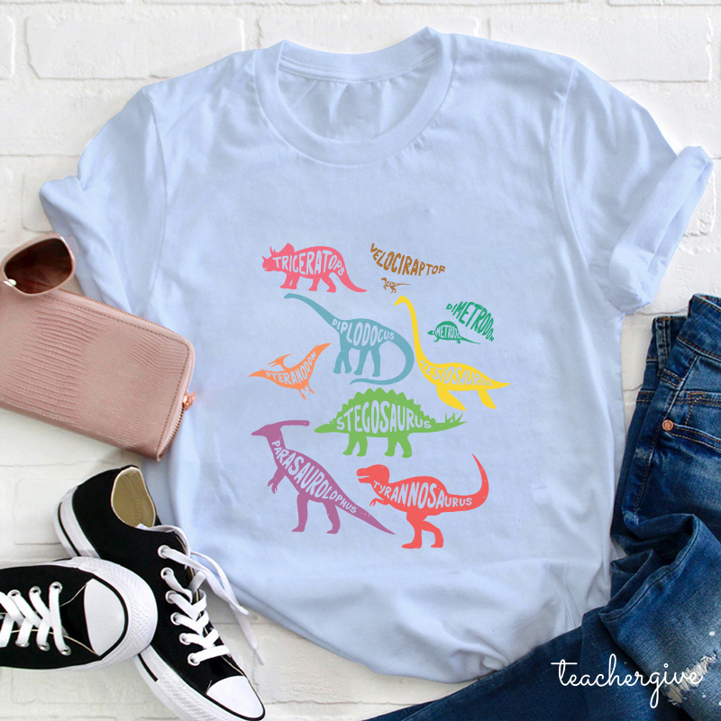 Meet Dinosaurs With Me Teacher T-Shirt