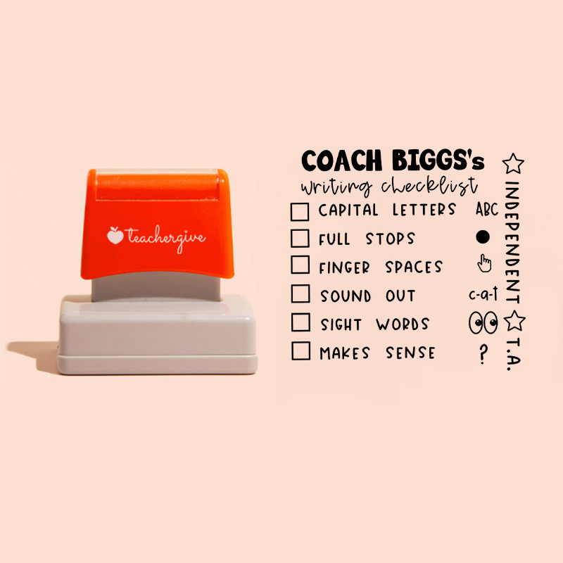 LatestPersonalized Junior Writing Checklist Teacher Large Rectangle Stamp for Sale-Teachersgram