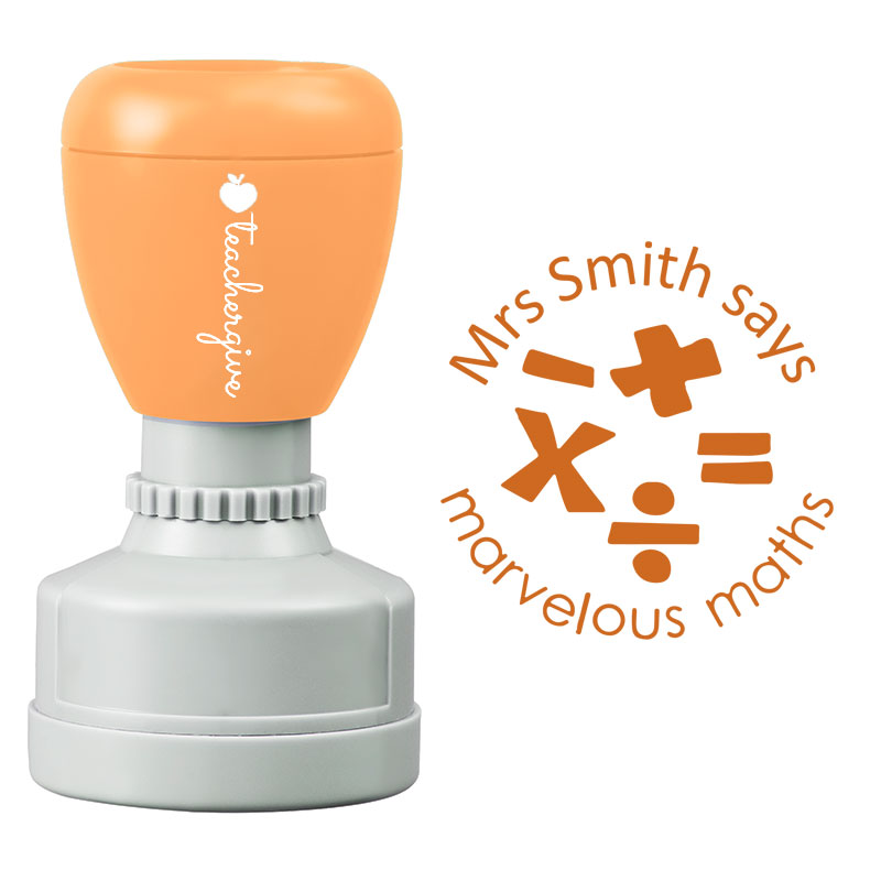 Personalized Teacher Says Marvellous Maths Stamp