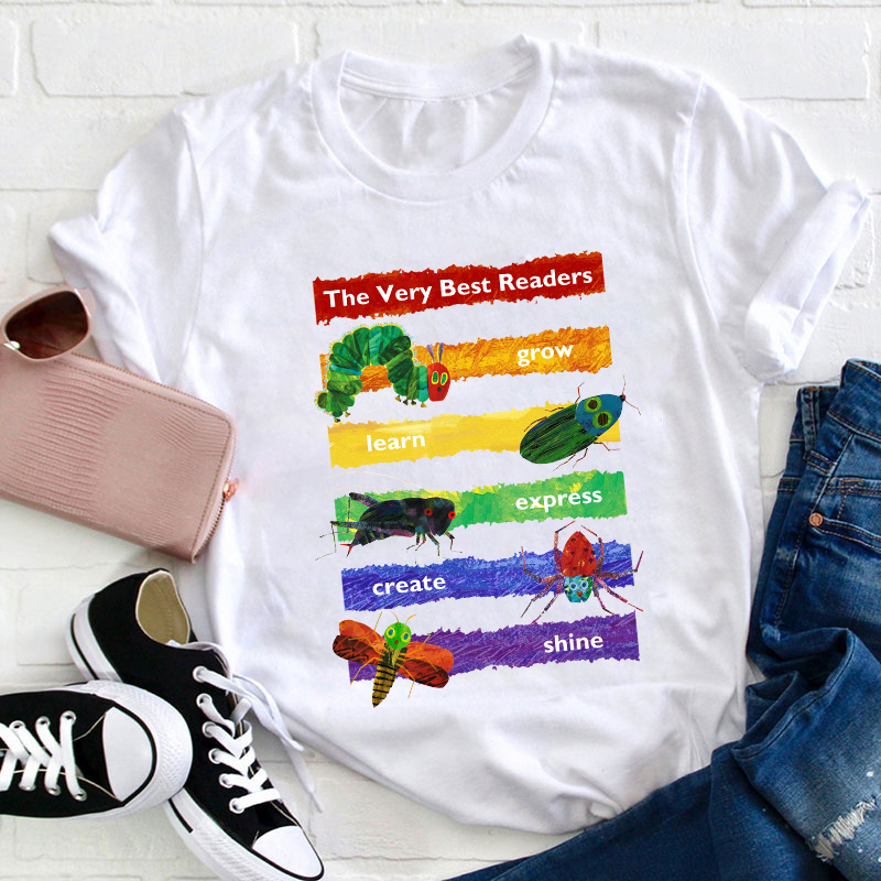 The Very Best Readers The Very Hungry Caterpillar Teacher T-Shirt