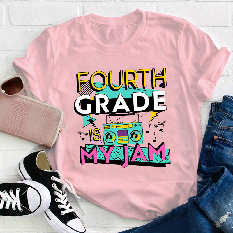 Personalized Grade Is My Jam Teacher T-Shirt
