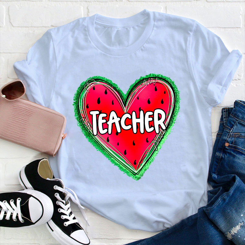 Teacher Heart Watermelon T-Shirt