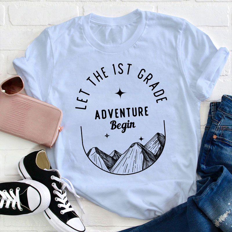 Personalized Grade Let The Adventure Begin Teacher T-Shirt
