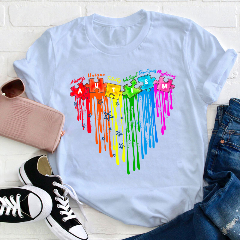 Autism Heart Teacher T-Shirt