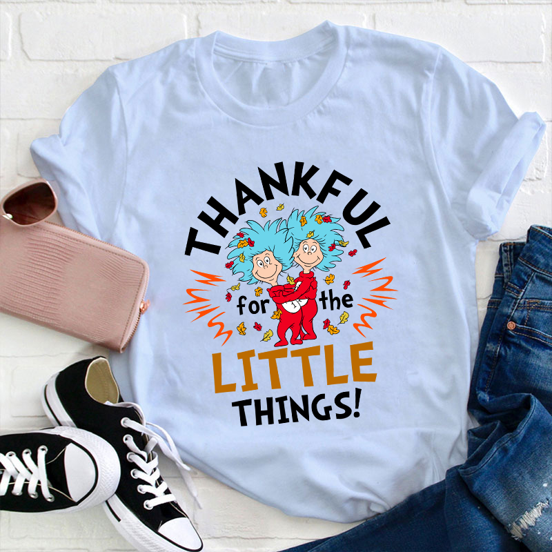 Thankful For The Little Things Teacher T-Shirt