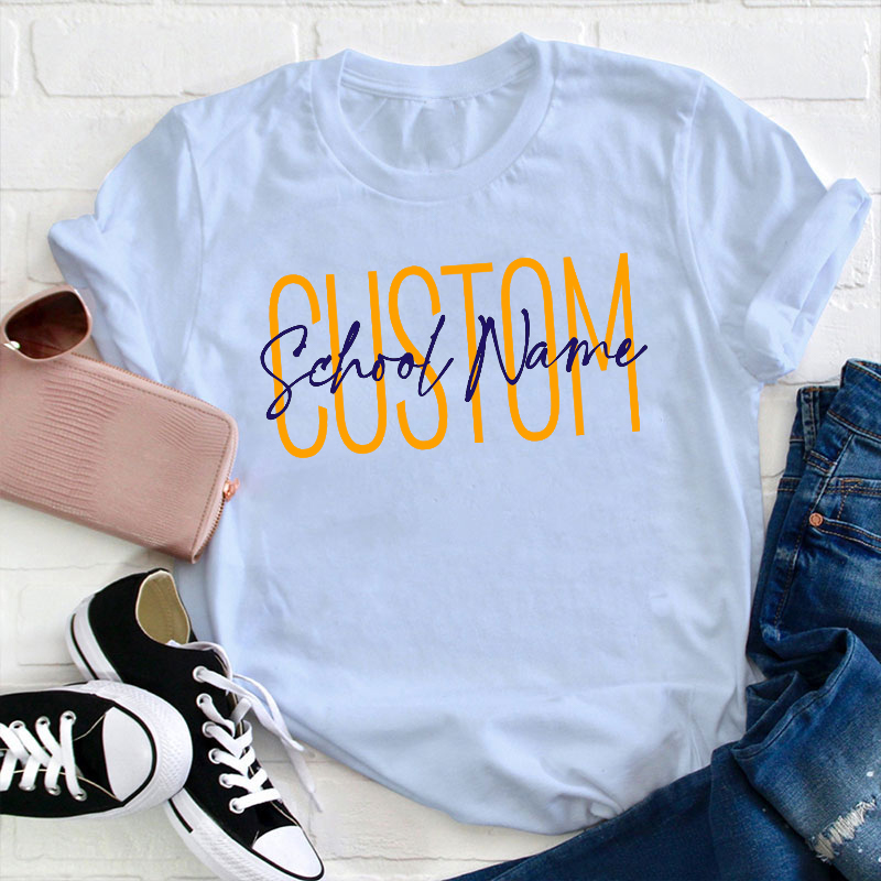 Personalized School Spirit Teacher T-Shirt