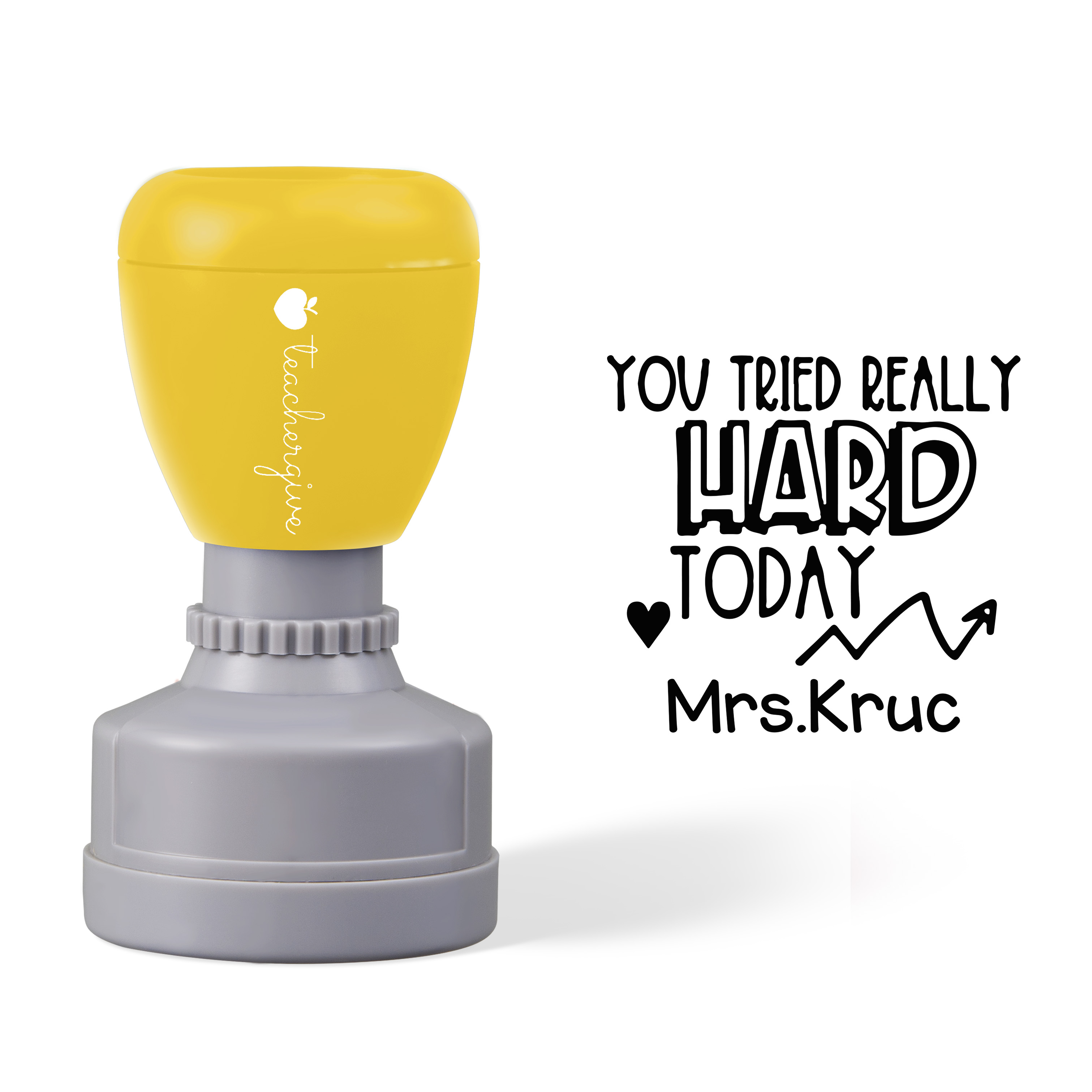Personalized You Tried Really Hard Today Teacher Stamp Sale-Teachersgram