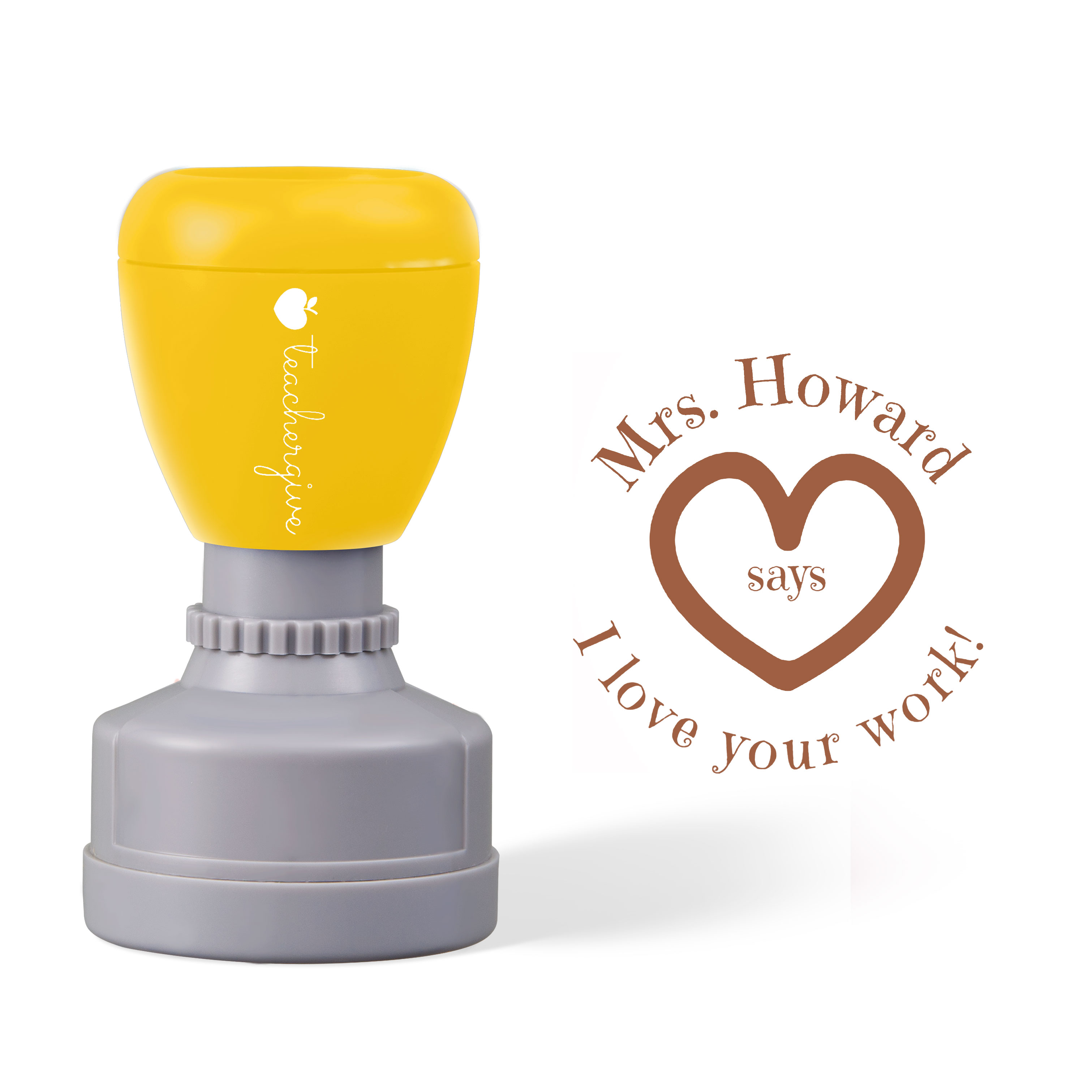 Personalized I Love Your Teacher Stamp