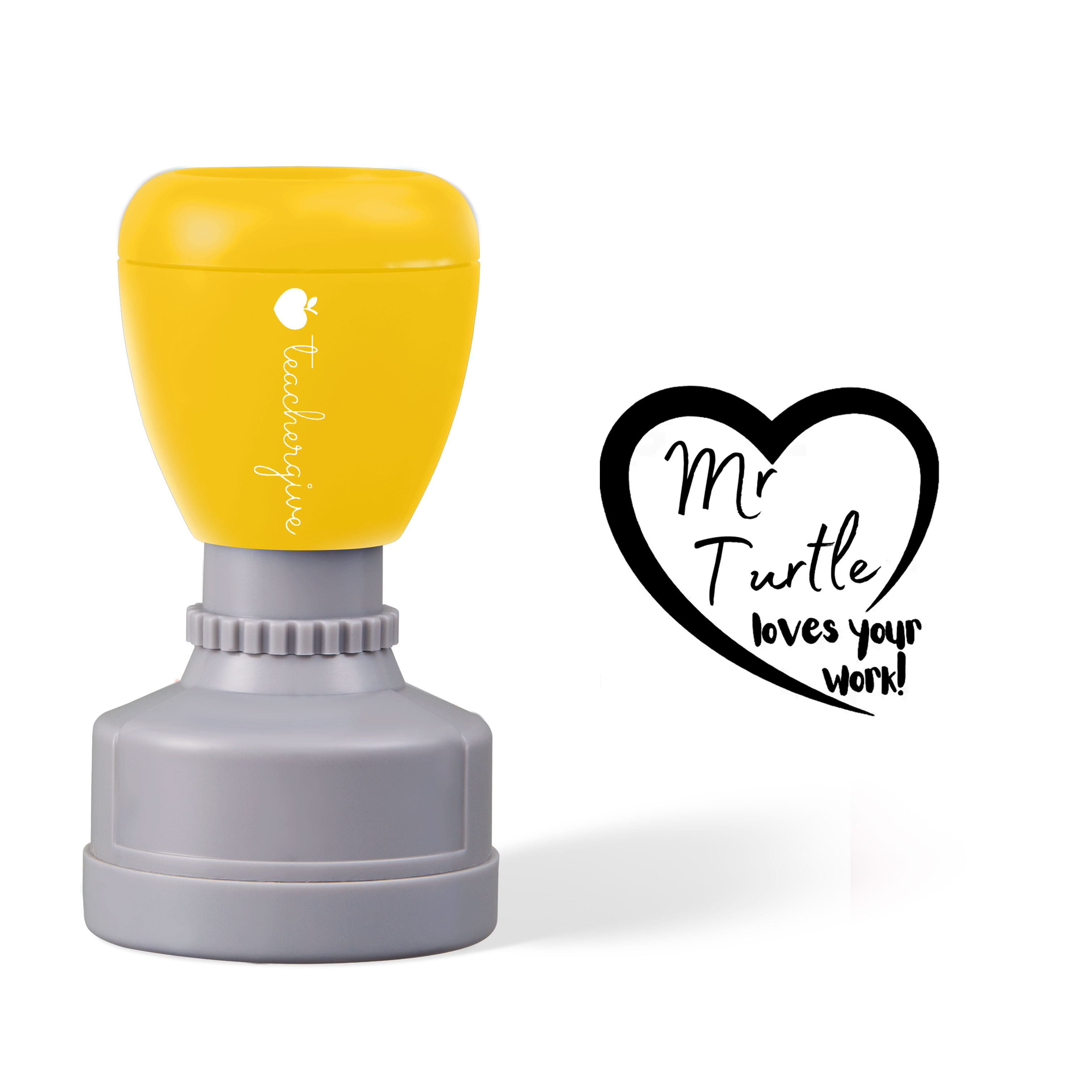 Personalized Loves Your Work Teacher Stamp Sale-Teachersgram