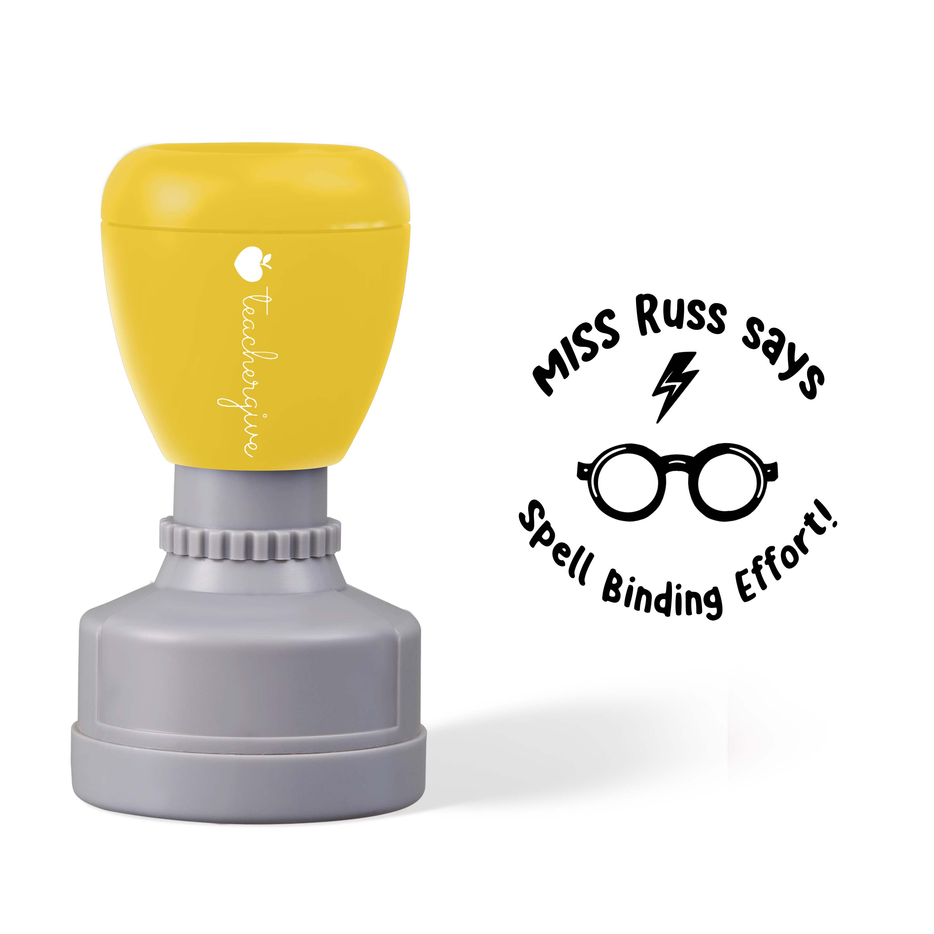 Personalized Spell Binding Effort Teacher Stamp