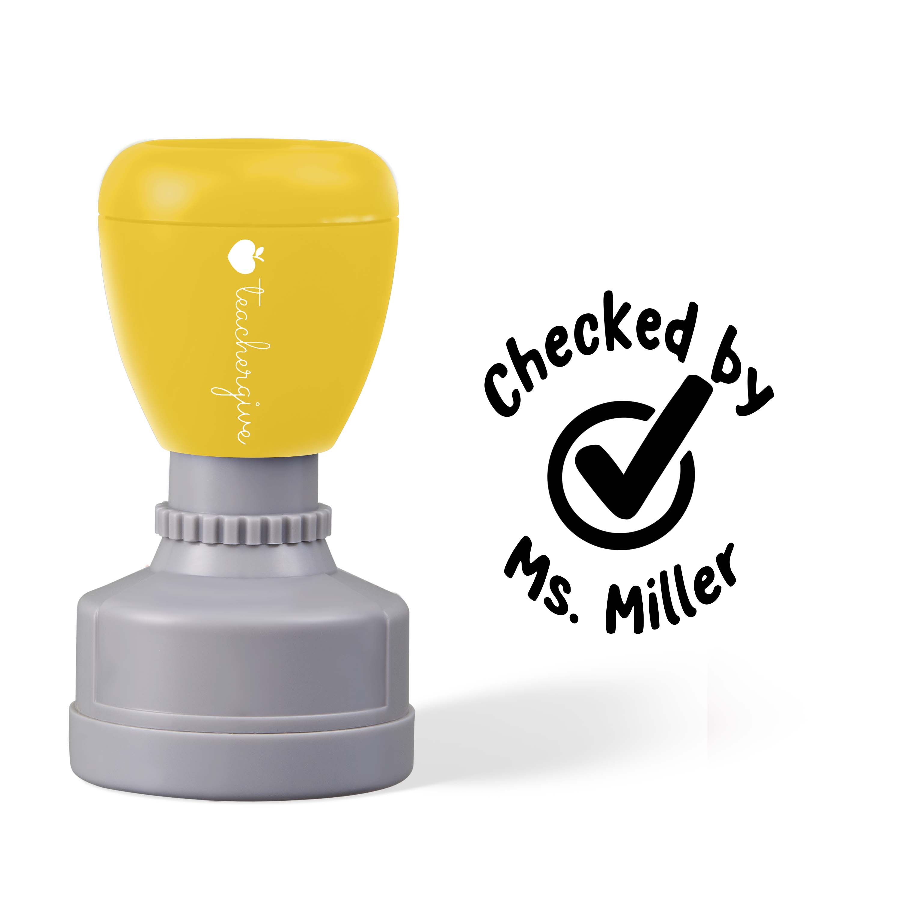 Personalized Checked By Teacher Stamp