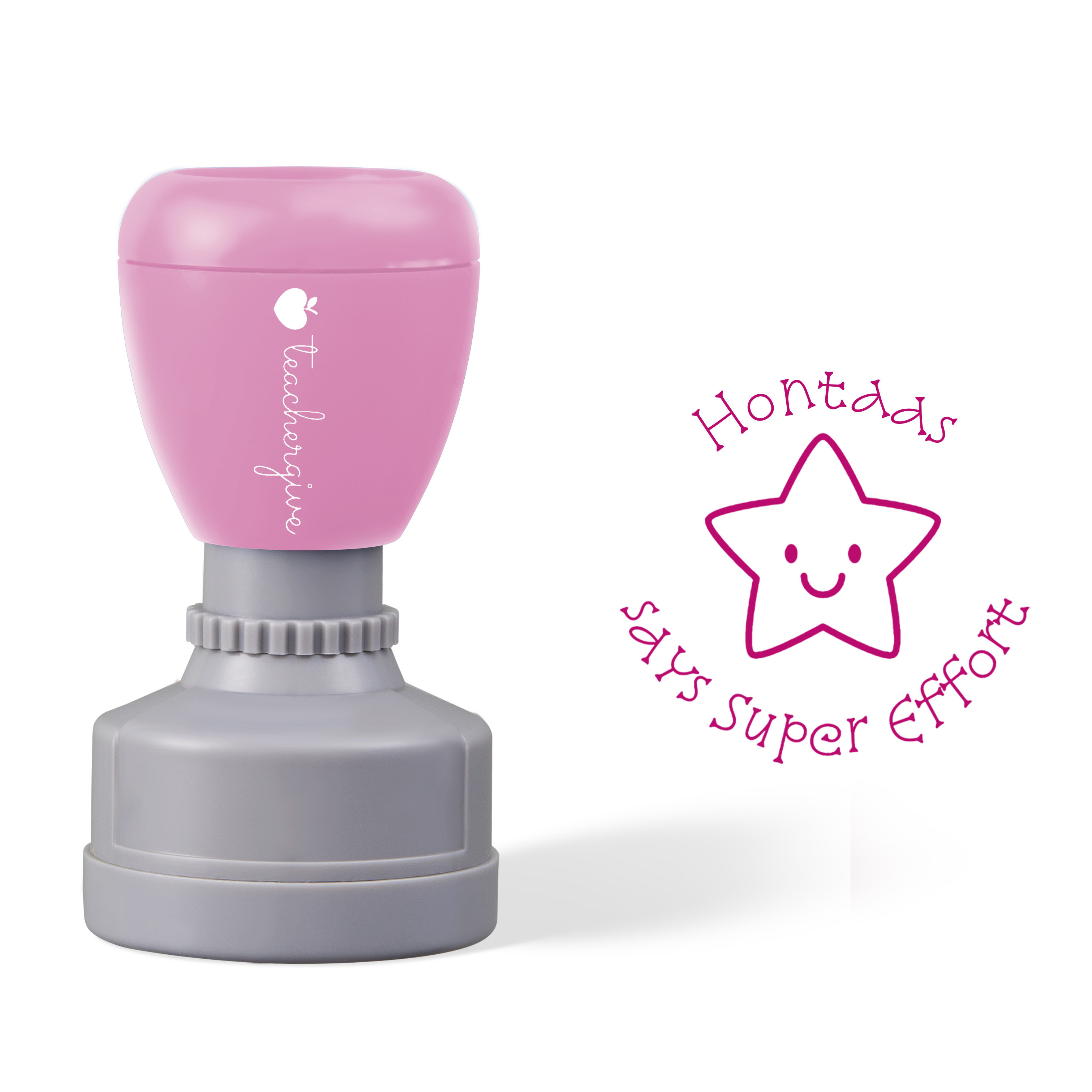 Personalized Says Super Effort Teacher Stamp