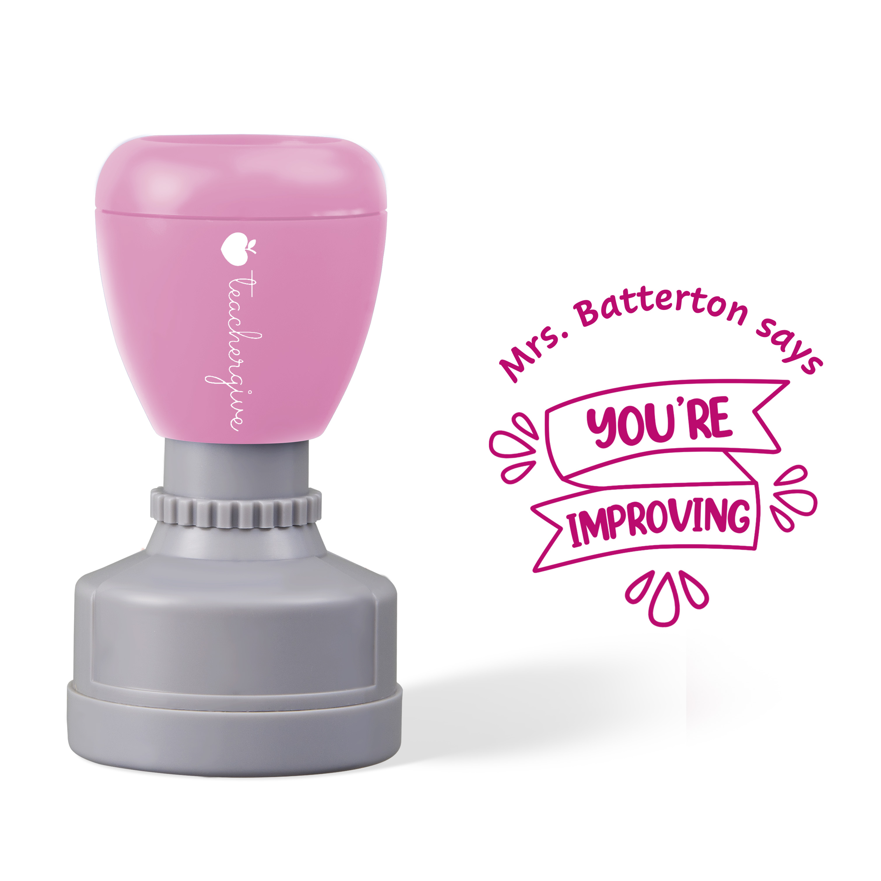 Personalized You're Improving Teacher Stamp