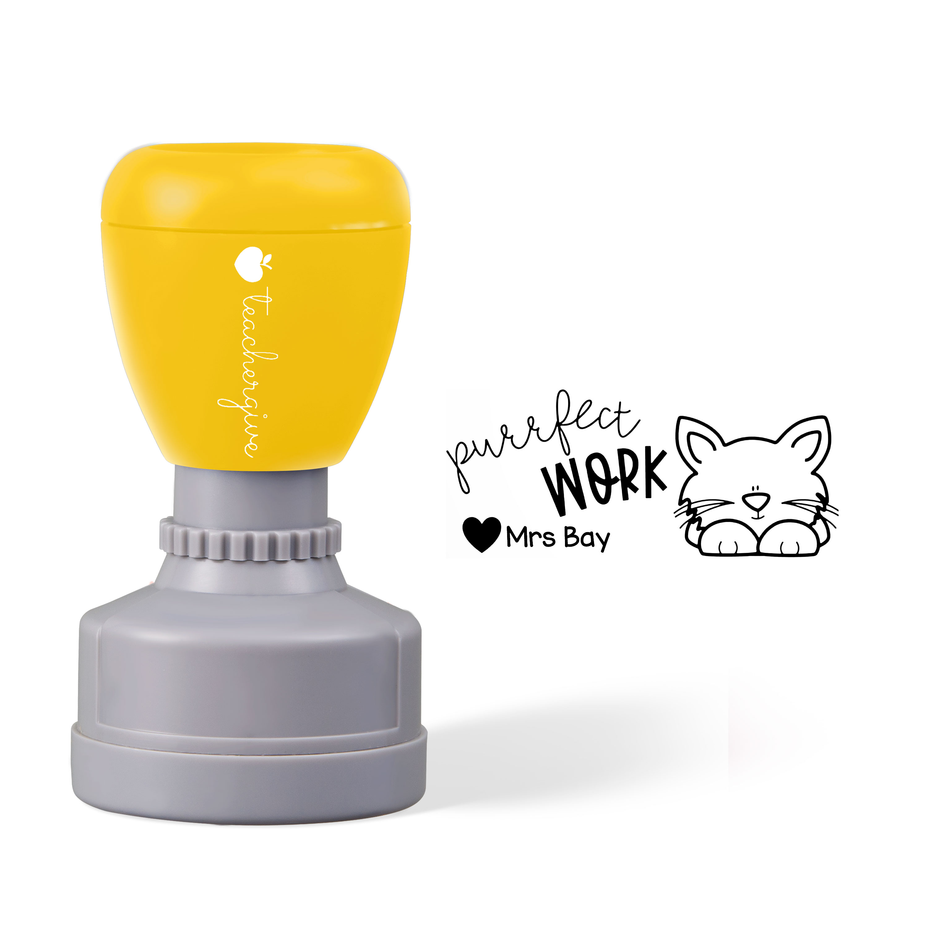 Personalized Perfect Work Teacher Stamp