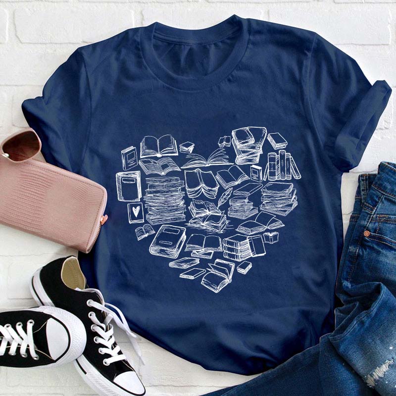 Read Many Books Teacher T-Shirt