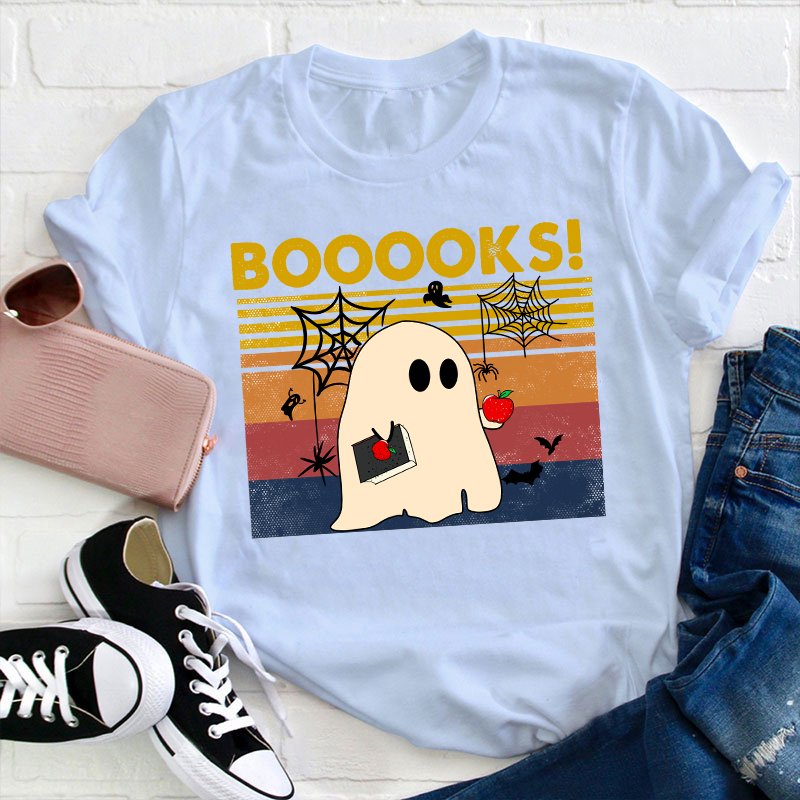 Booooks Happy Halloween Teacher T-Shirt