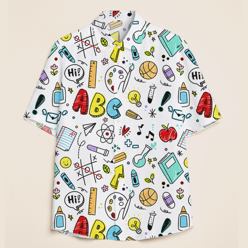 My Head Is Full Of Knowledge Teacher Short Sleeve Shirt