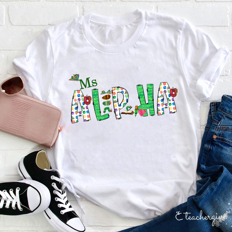 Personalized Very Hungry Teacher T-Shirt